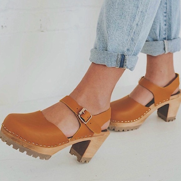 MIA Shoes - New MIA Abba Swedish Wooden Clogs from Free People, Mustard 38